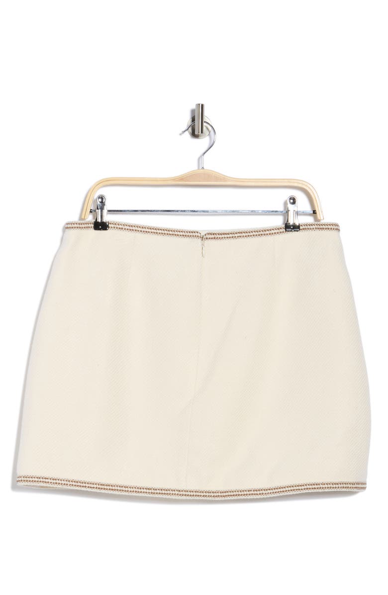 Veronica Beard Ohemia Cotton Blend Miniskirt, Alternate, color, Ivory