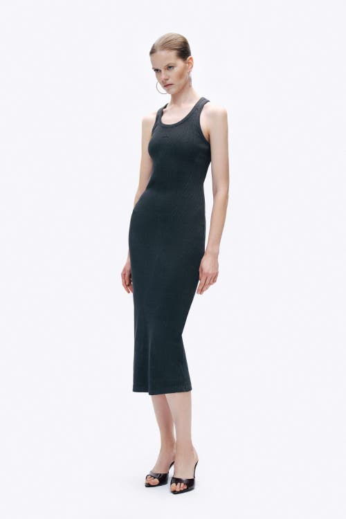 Nocturne Fitted Maxi Dress In Anthracite