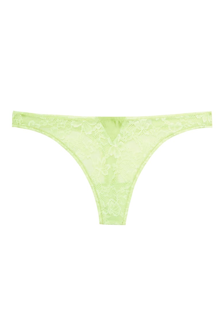 Le Stretch Lace Demi Bra, Alternate, color, NEON YELLOW