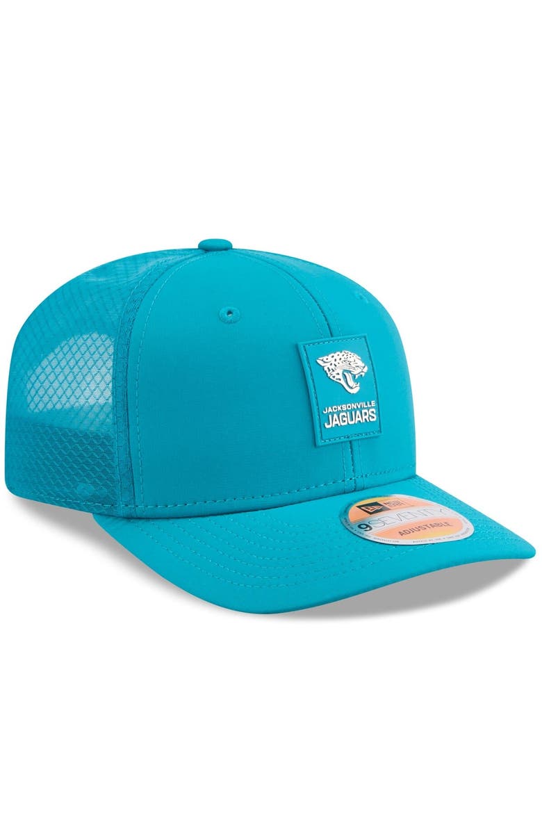 New Era Men's New Era Teal Jacksonville Jaguars 2025 Sideline 9SEVENTY Trucker Adjustable Hat, Alternate, color, Teal