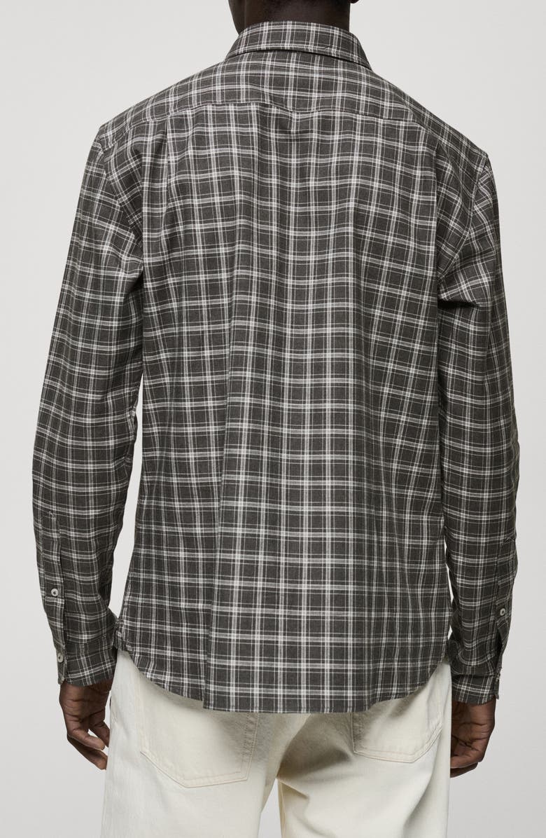 MANGO Regular Fit Plaid Cotton Button-Up Shirt, Alternate, color,