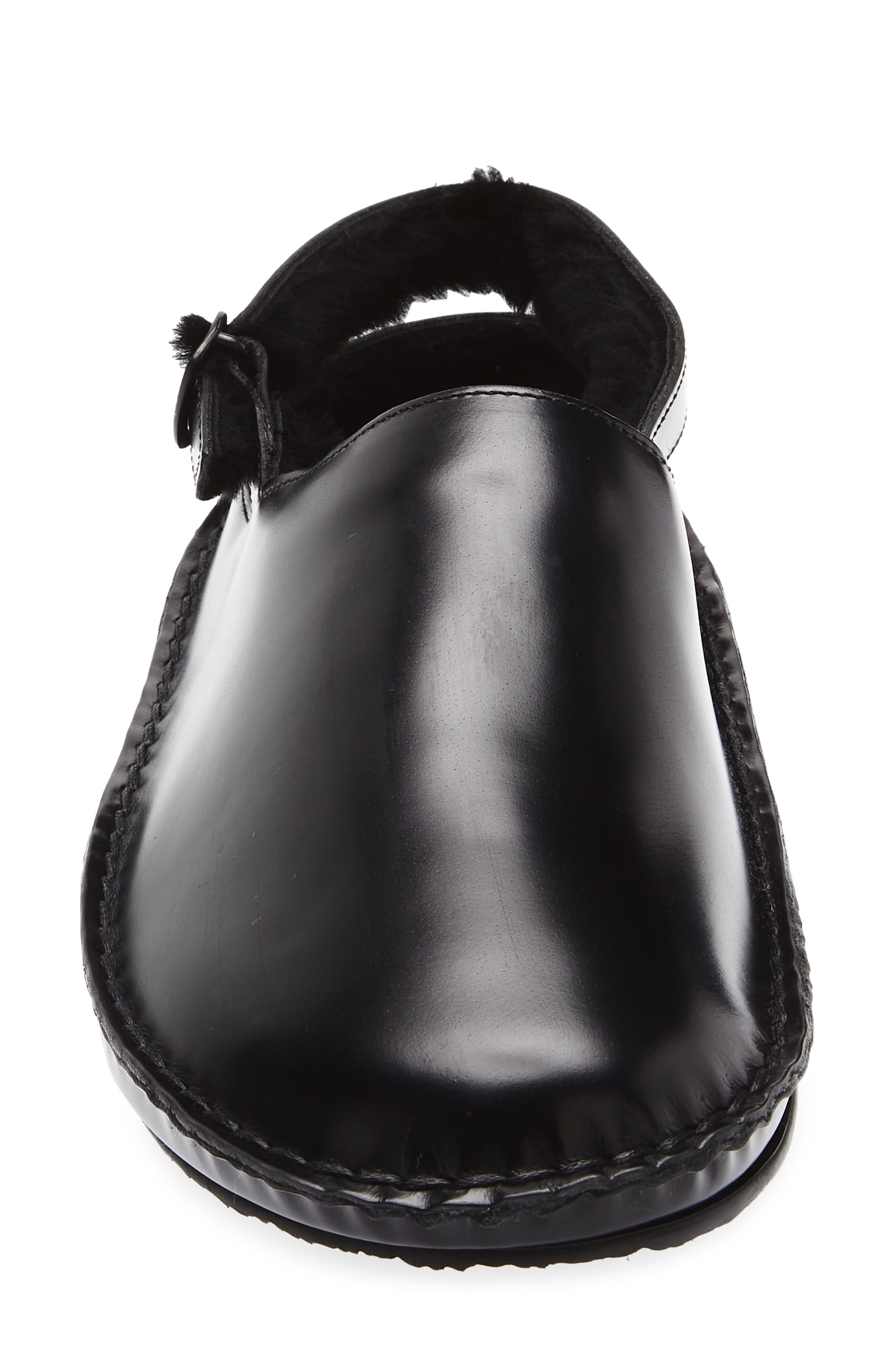 HEREU Cargol Genuine Shearling Lined Clog, Alternate, color, Black