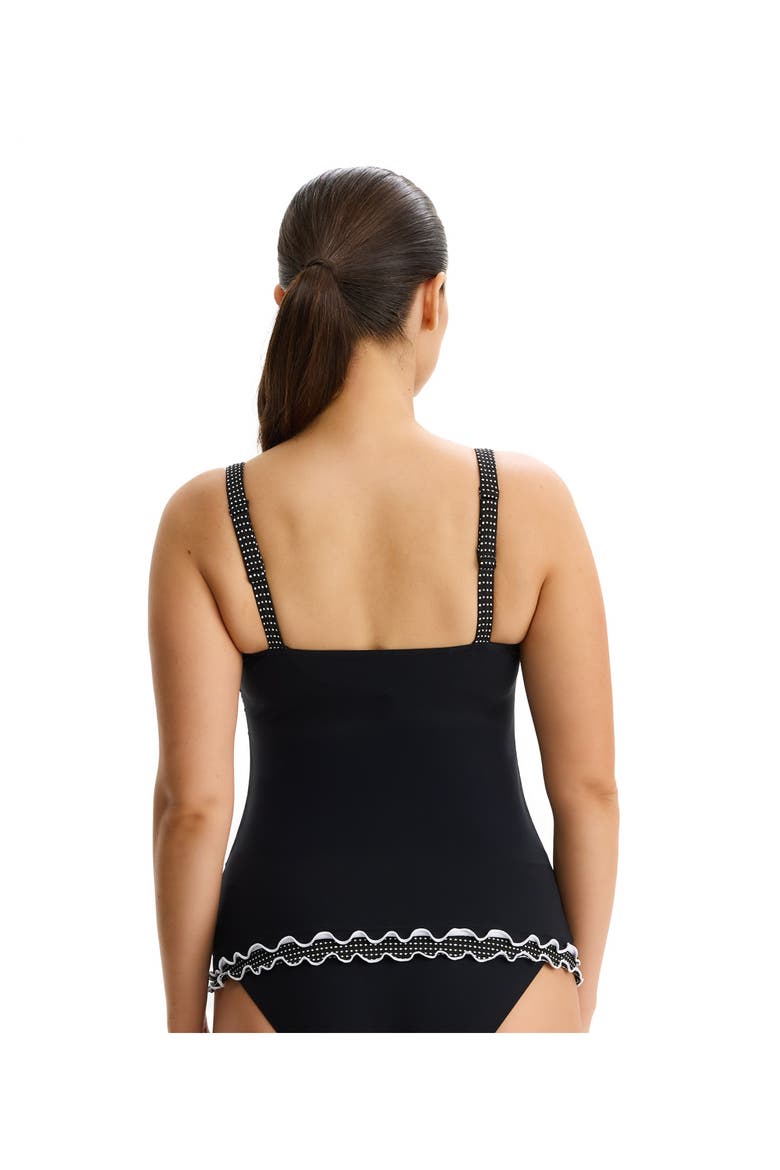 Dottie Delight E-Cup Tankini Top, Alternate, color, Black