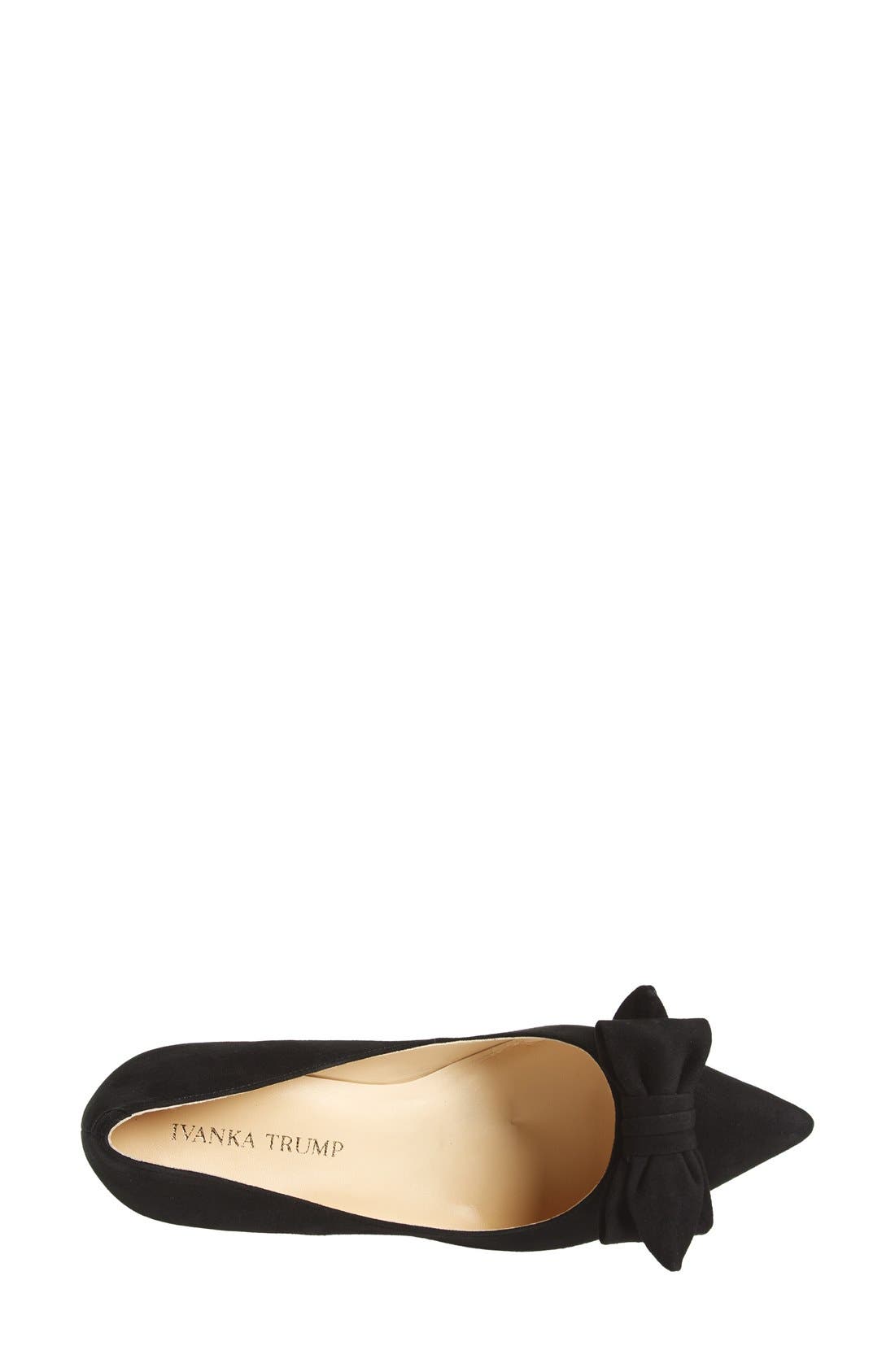 Ivanka Trump 'Benny' Pointy Toe Bow Pump, Alternate, color, 