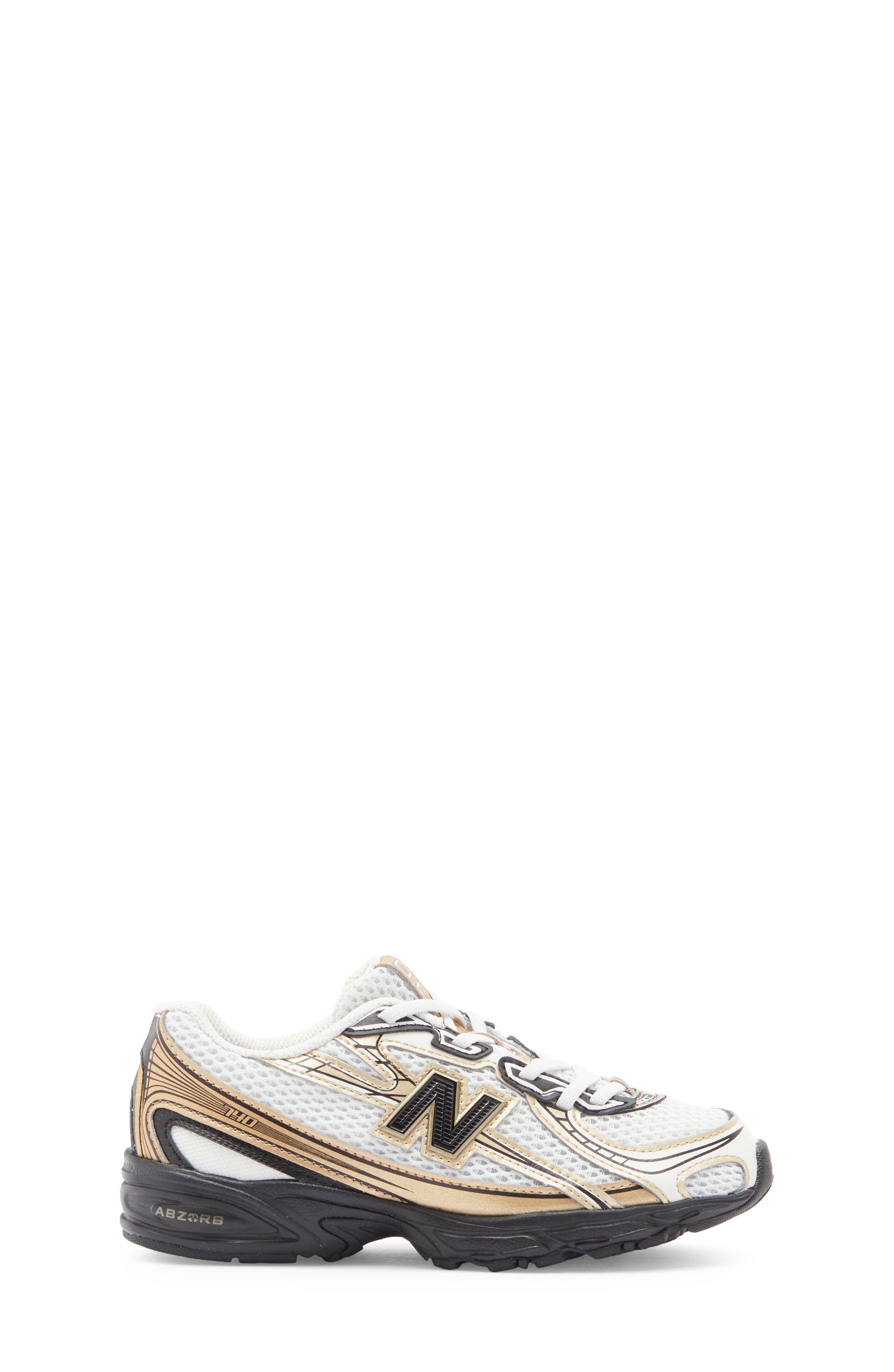 New Balance Kids' 740 Sneaker, Alternate, color, Sea Salt/ Black
