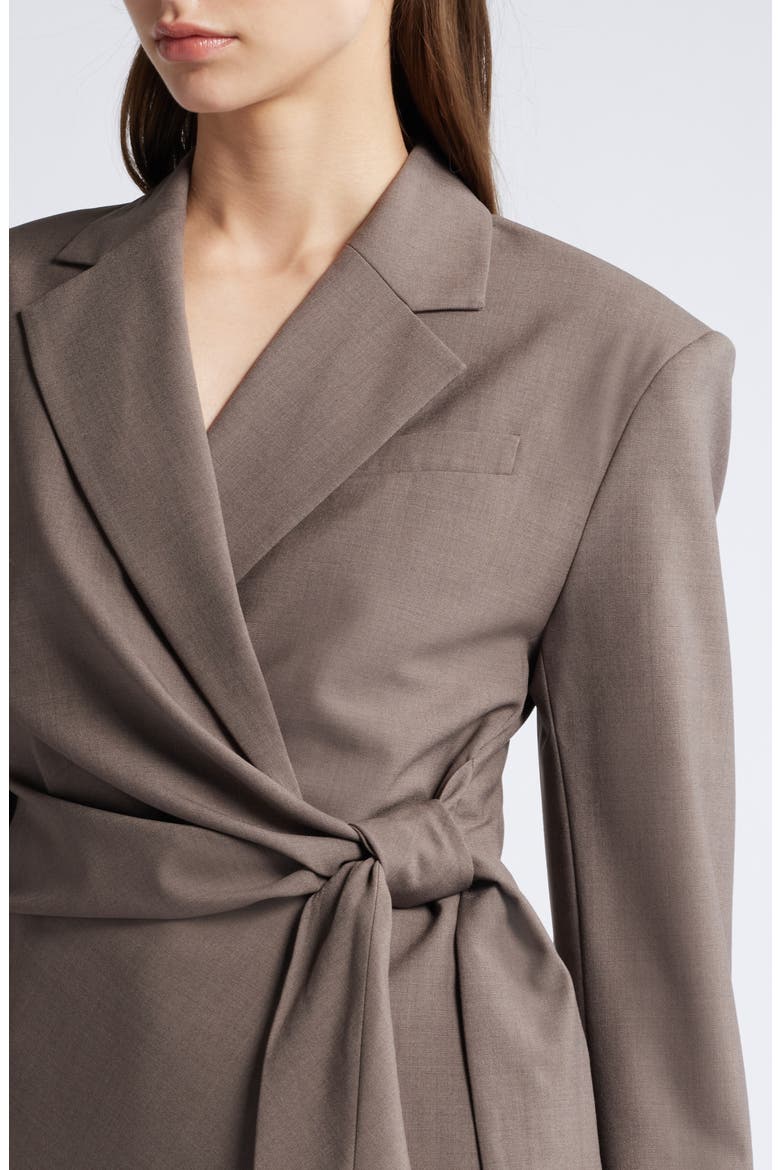 Wrap Blazer, Alternate, color, DARK MOLE