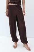 MANGO Textured Baggy Pants