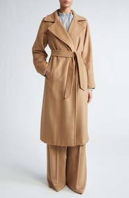 Max Mara Manuela Camel Hair Wrap Coat