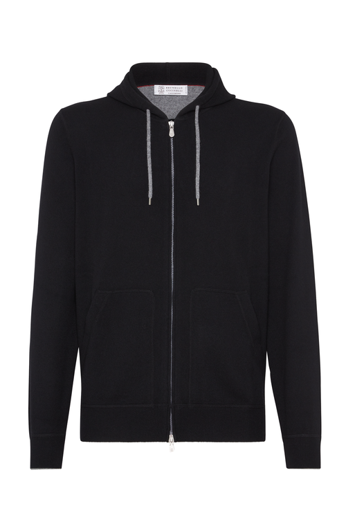 Brunello Cucinelli Sweatshirt-style Cardigan In Black