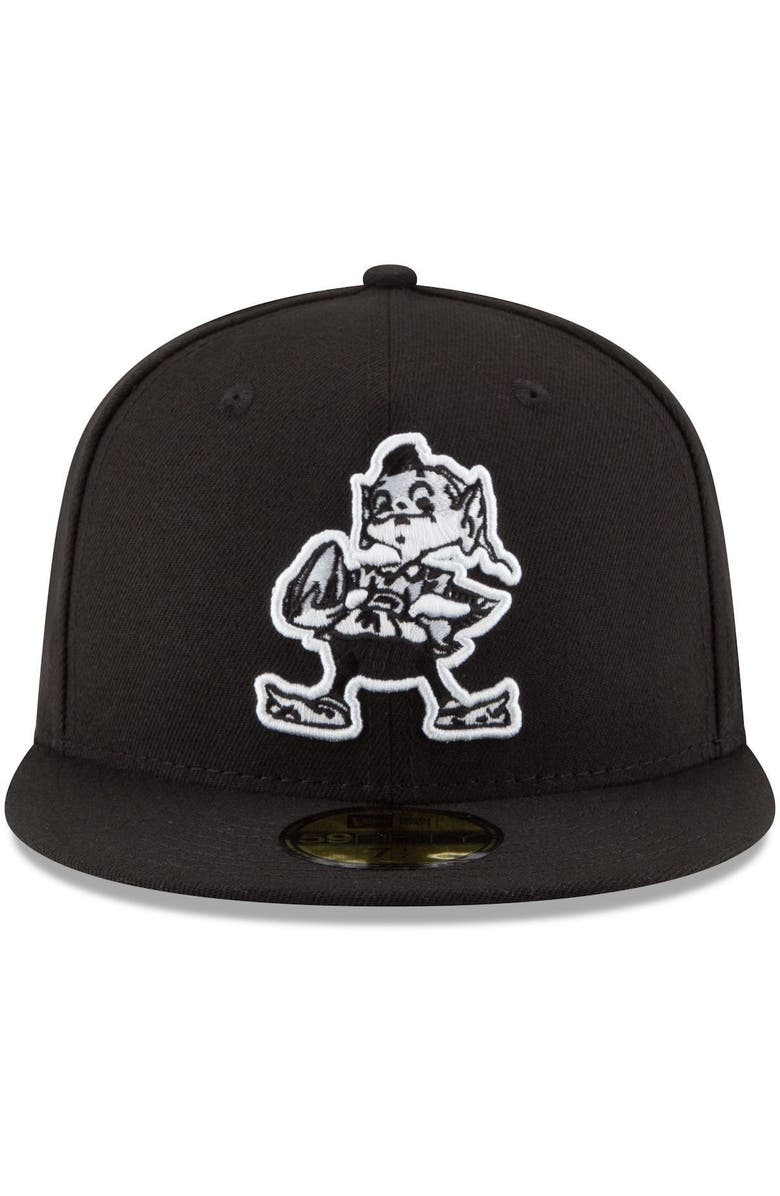 New Era Men's New Era Black Cleveland Browns B-Dub 59FIFTY Fitted Hat, Alternate, color, 