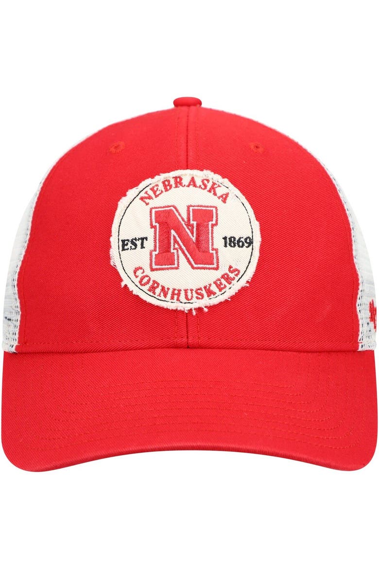 Men's '47 Scarlet Nebraska Huskers Howell MVP Trucker Snapback Hat, Alternate, color, Scarlet