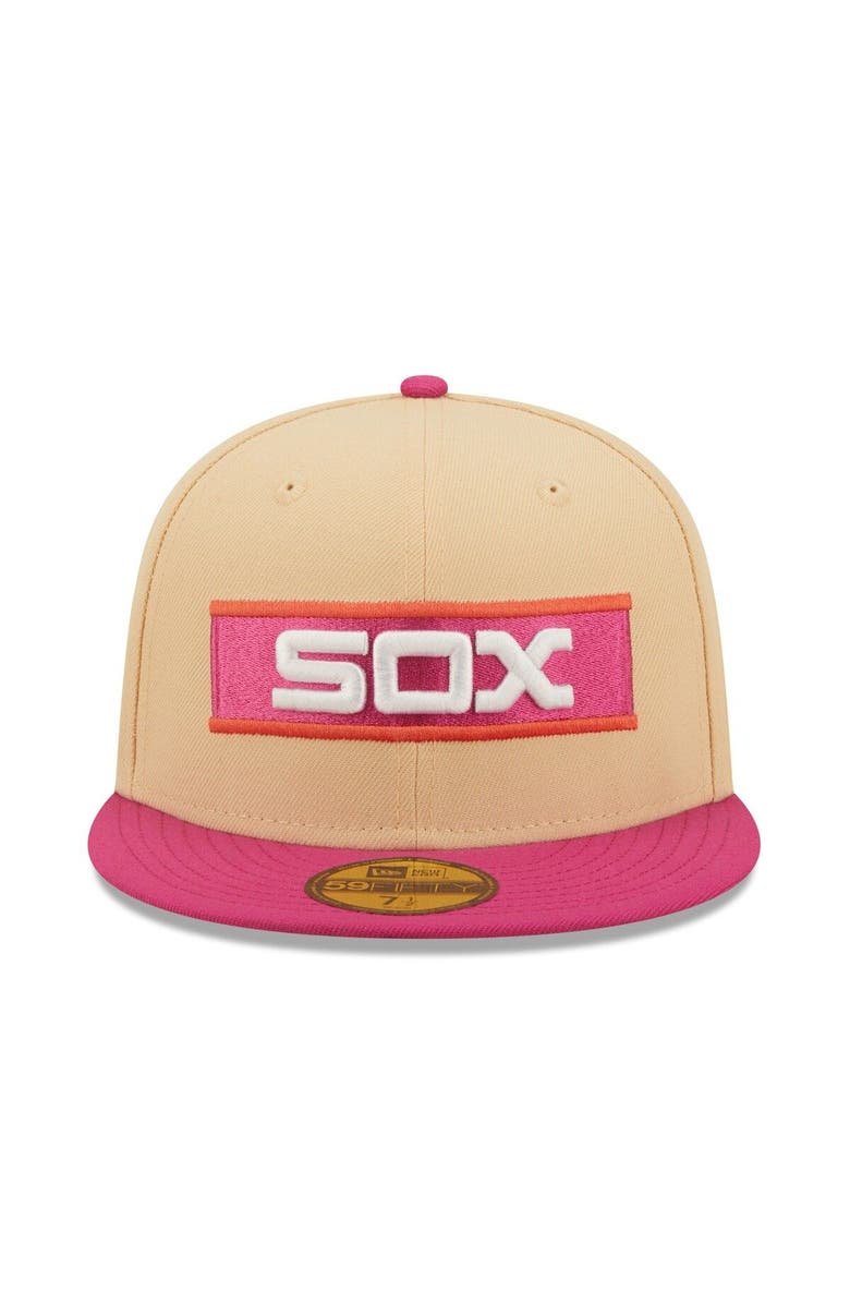 New Era Men's New Era Orange/Pink Chicago White Sox 1933 MLB All-Star Game 50th Anniversary Mango Passion 59FIFTY Fitted Hat, Alternate, color, Orange