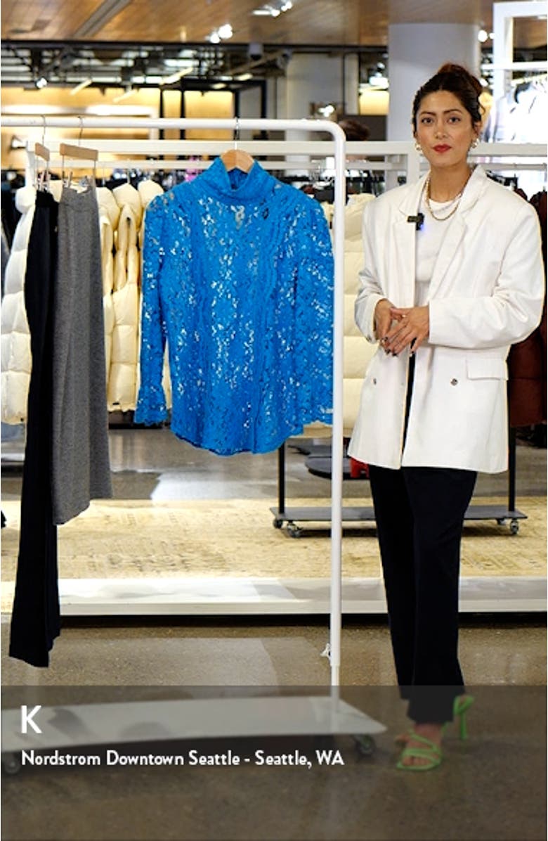 Scalloped Lace Turtleneck Top, sales video thumbnail