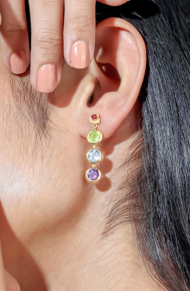YS GEMS Gemstone Drop Earrings, Alternate, color, Green