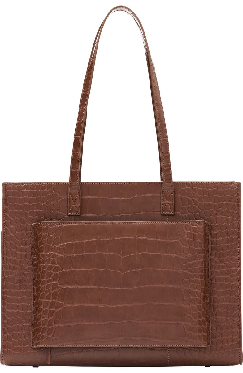 Béis Croc Embossed Work Tote, Alternate, color,