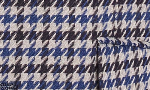 Paisley & Gray Dover Slim Fit Blue Houndstooth Blazer In Blue