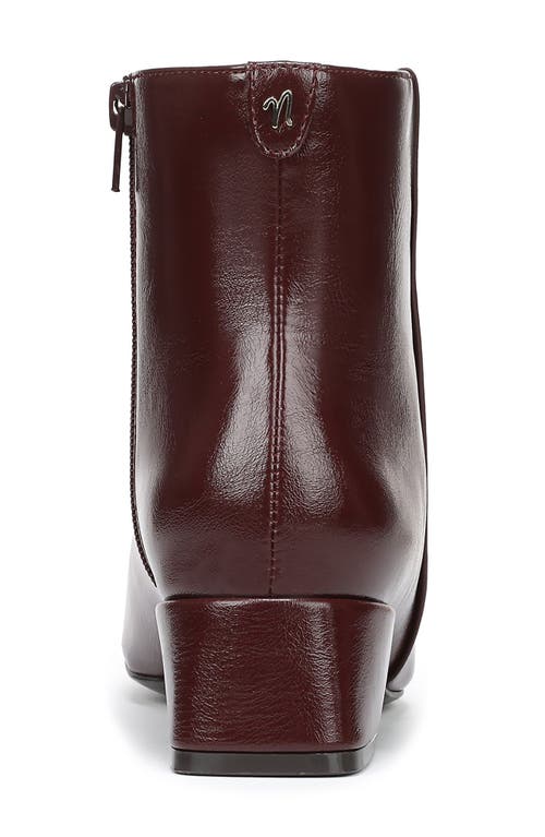Naturalizer Hadley Square Toe Bootie In Burgundy