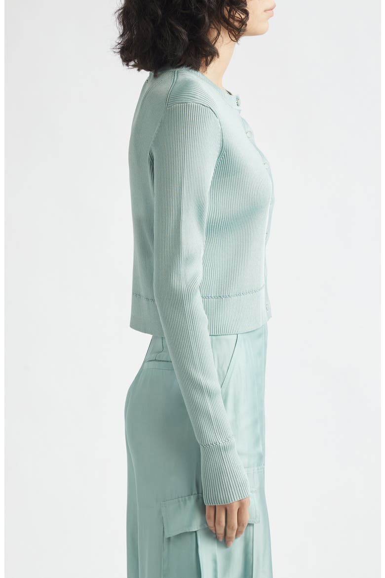 Zoe Crop Fitted Cardigan, Alternate, color, SEABREEZE