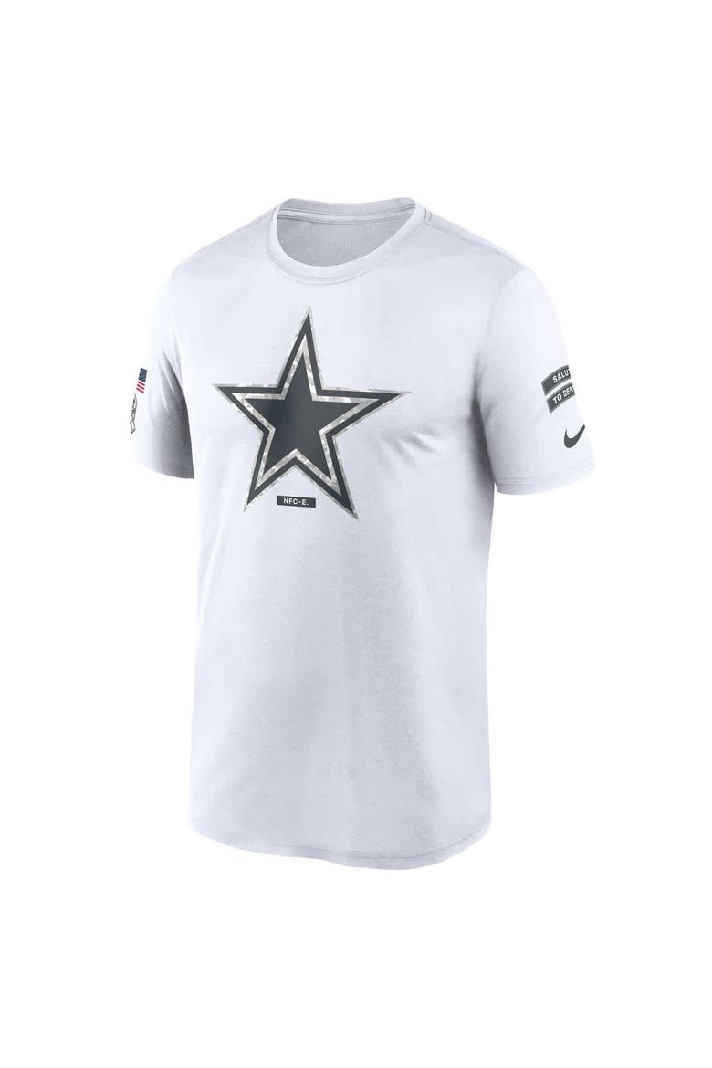 Men's Nike White Dallas Cowboys 2024 Salute To Service Legend Performance T-Shirt, Alternate, color, White