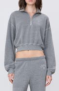 ETERNE Cropped Half Zip Sweatshirt