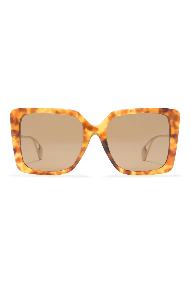 Novelty 54mm Square Sunglasses, Main, color, HAVANA GOLD BROWN