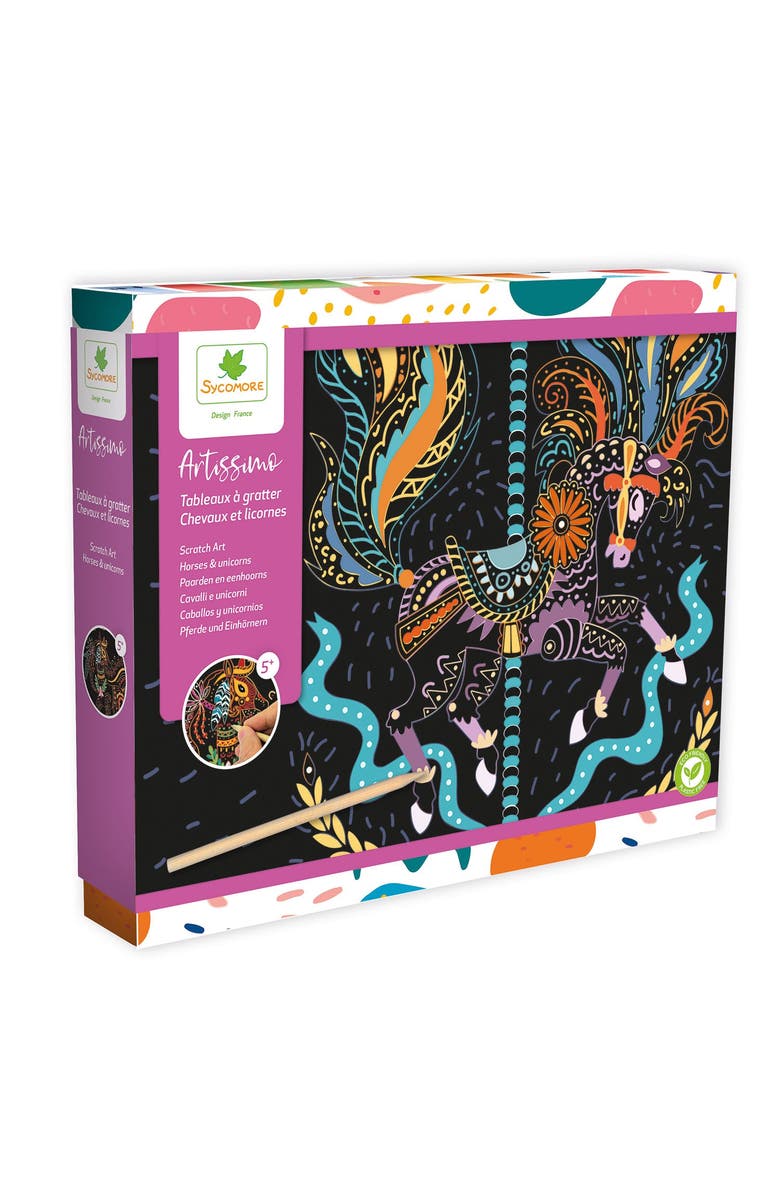 Sycomore Artissimo -L Scratch Art - Horses And Unicorns - 5y+, Main, color, Multicolor