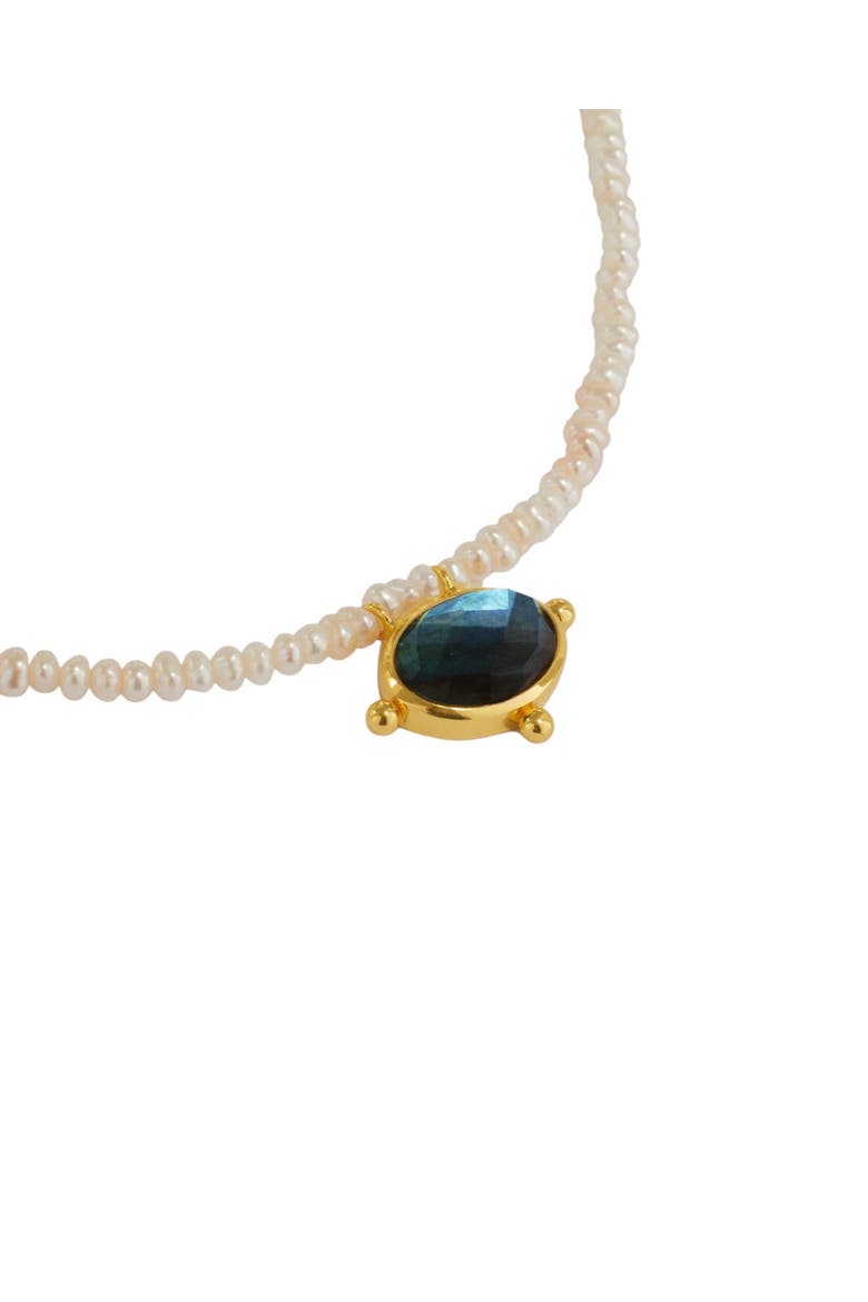 Sorel Pearl and Labradorite Beaded Necklace, Alternate, color, Gold