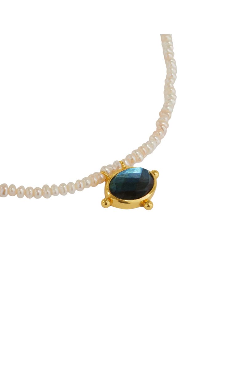Ottoman Hands Sorel Pearl and Labradorite Beaded Necklace, Alternate, color, Gold
