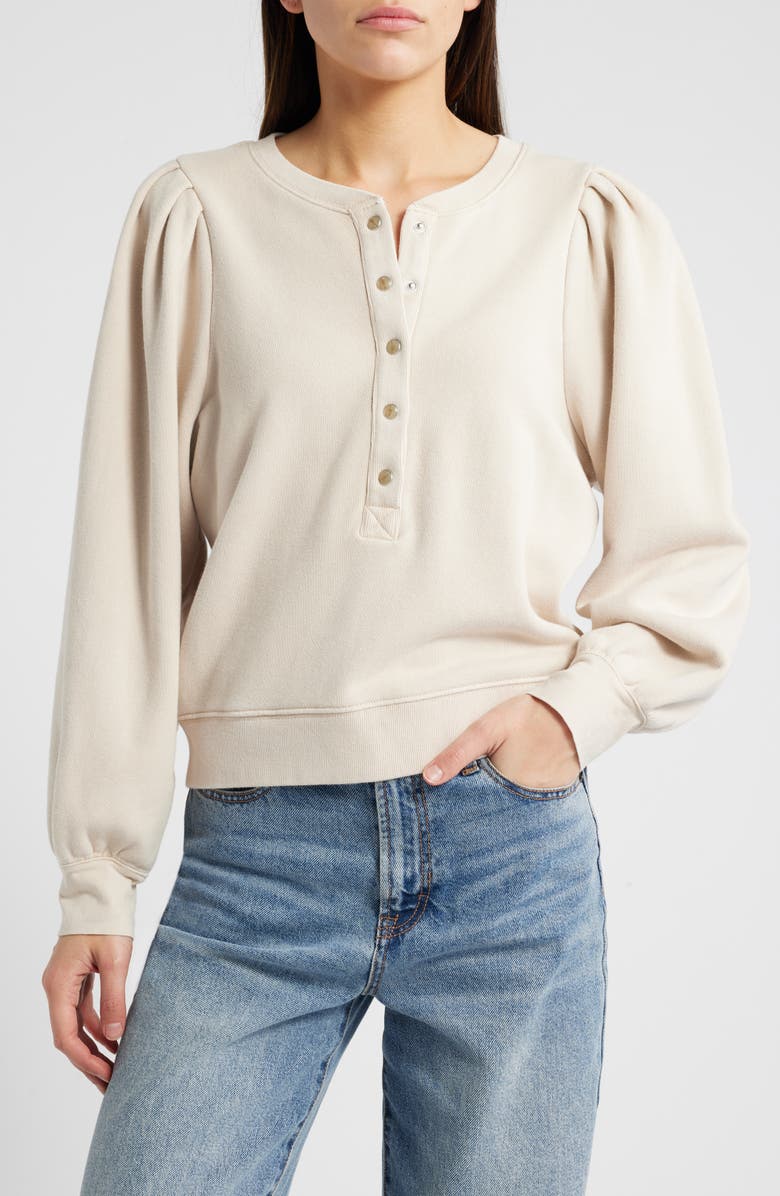 Rails Mariana Cotton French Terry Henley Sweatshirt, Main, color,