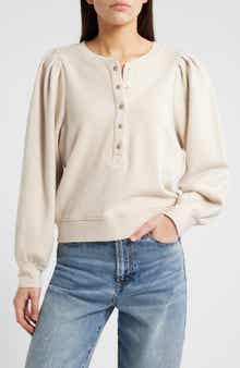 Rails Mariana Cotton French Terry Henley Sweatshirt