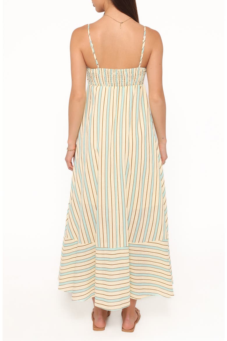 Brea Striped Maxi Dress, Alternate, color, GREEN STRIPE