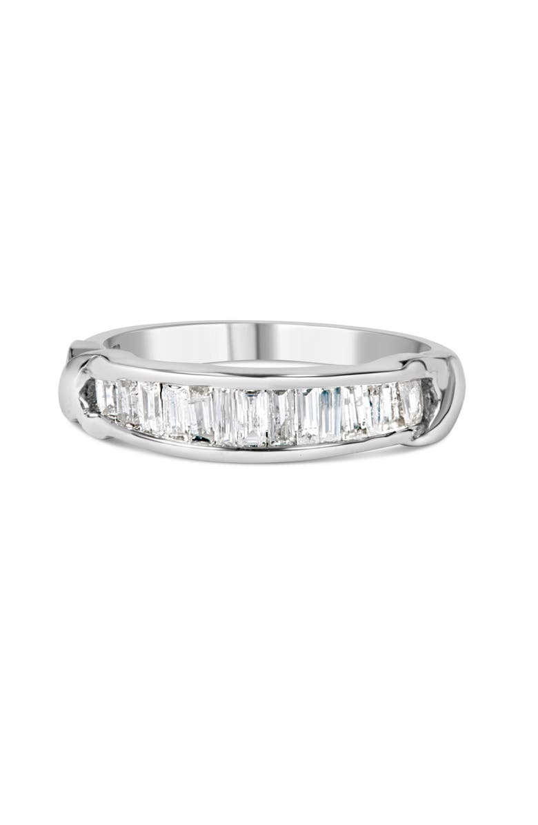 Haus of Brilliance .925 Sterling Silver 1/2 Ctw Baguette Cut Diamond Channel Set X-Station Wedding Ring, Alternate, color, Silver
