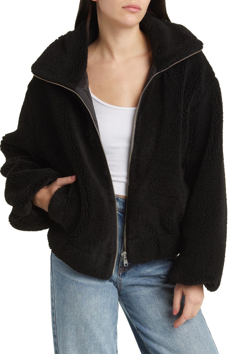 Free People Get Cozy Faux Shearling Jacket, Main, color,