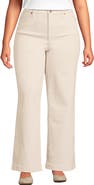 Lands' End High Rise Wide Leg Denim Jeans