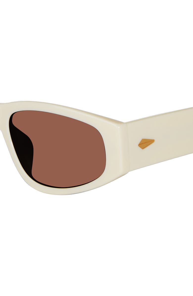rag & bone 55mm Oval Sunglasses, Alternate, color, Cream Gold
