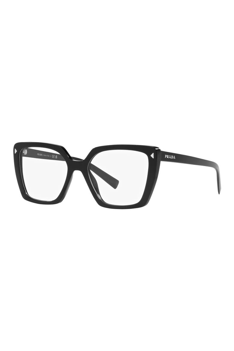 53mm Square optical glasses, Alternate, color, BLACK