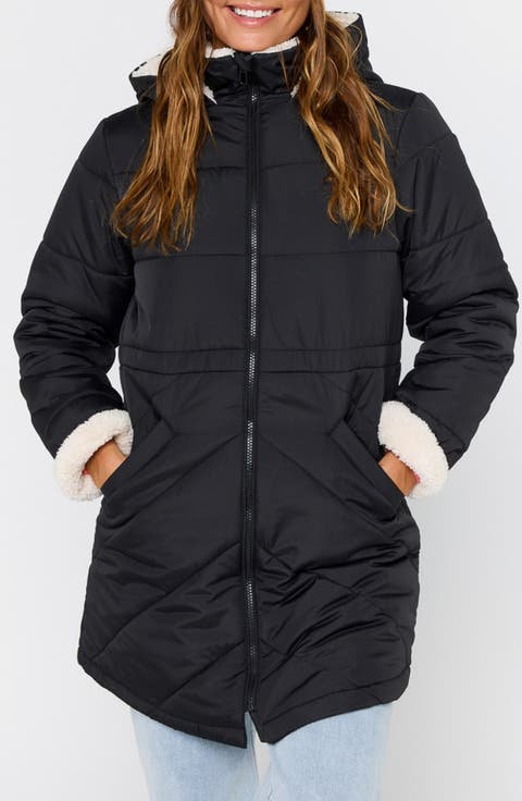 Anti-Series Anoeta Water Repellent Longline Quilted Coat