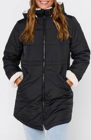 Rip Curl Anti-Series Anoeta Water Repellent Longline Quilted Coat
