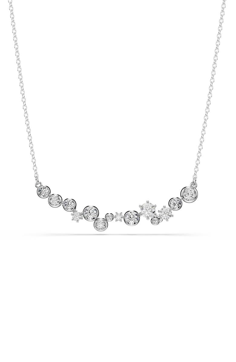 Swarovski Constella Crystal Frontal Necklace, Main, color, Rhodium/ Crystal