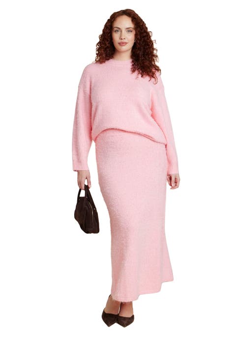 Fuzzy Maxi Sweater Skirt (Plus)