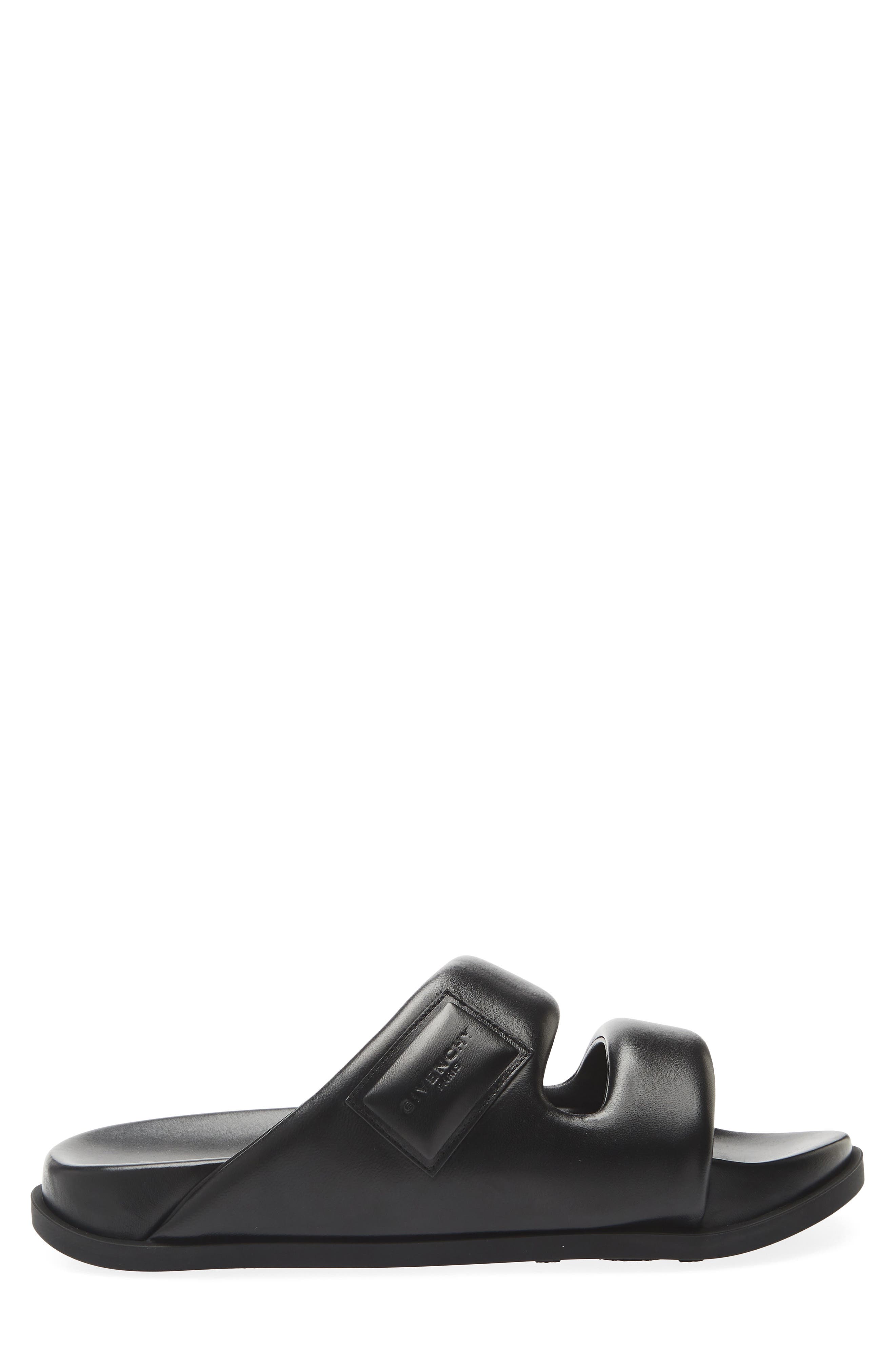 Puffy Slide Sandal, Alternate, color, BLACK