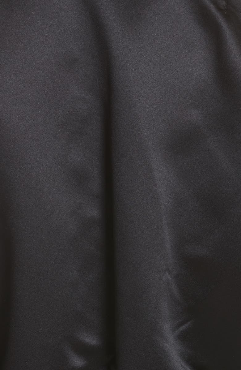 Noir Kei Ninomiya Macramé Trim Satin Bomber Jacket, Alternate, color, 