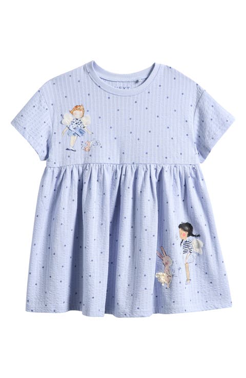 Kids' Fairy Print Bib Jersey Dress