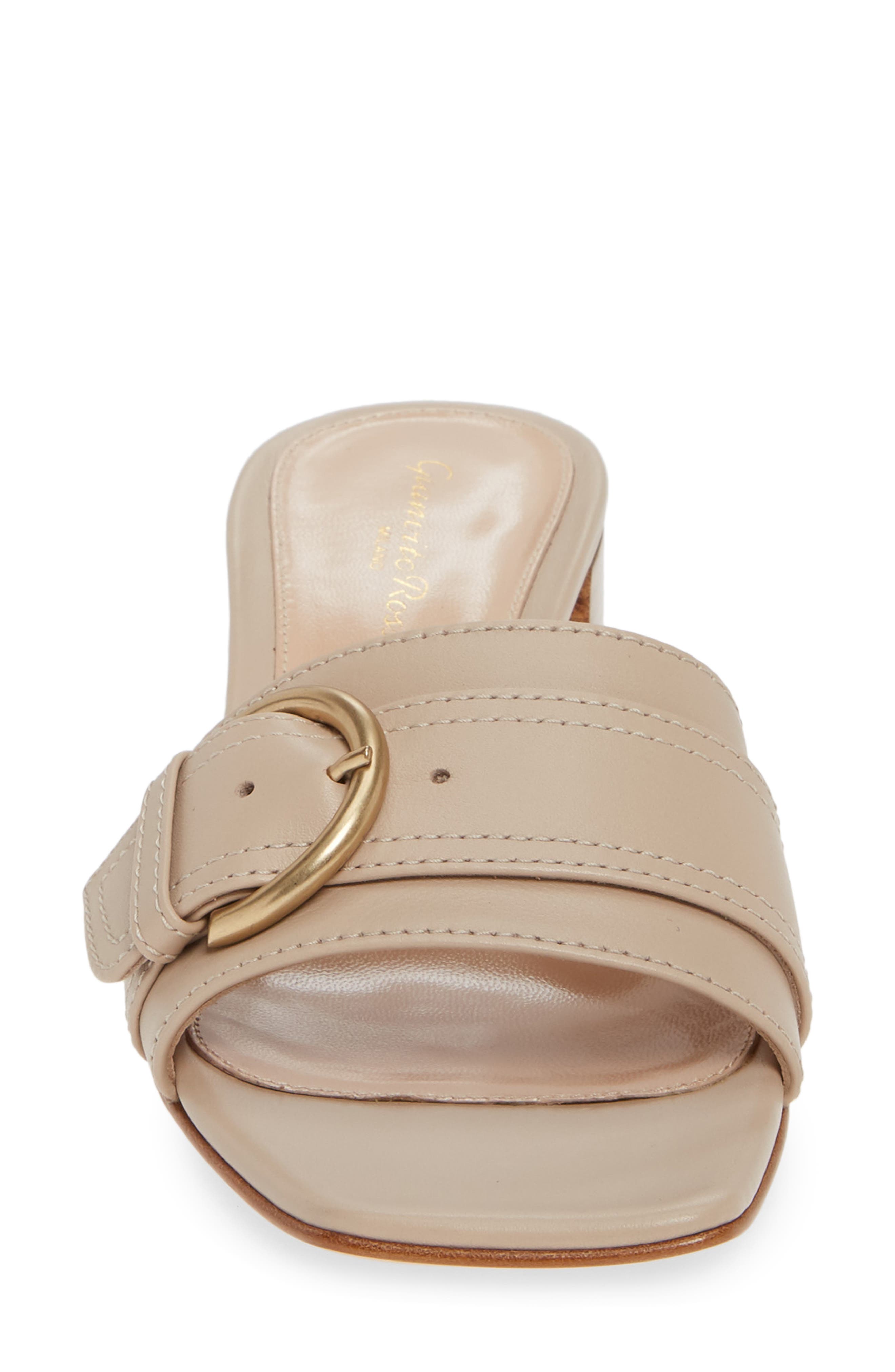 Gianvito Rossi Buckle Slide Sandal, Alternate, color, 