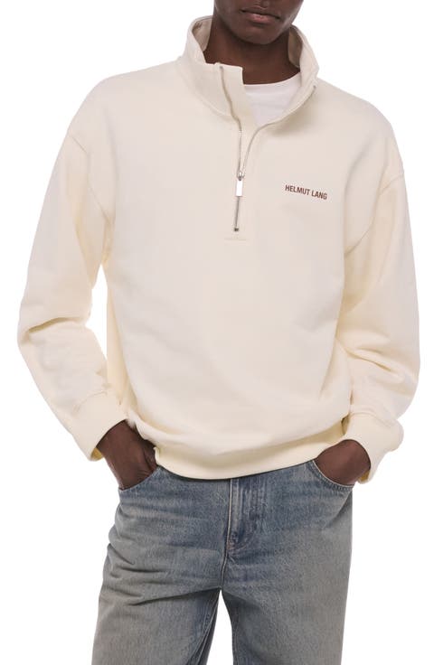 Logo Quarter Zip Cotton Pullover