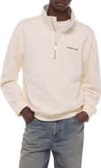 Helmut Lang Logo Quarter Zip Cotton Pullover