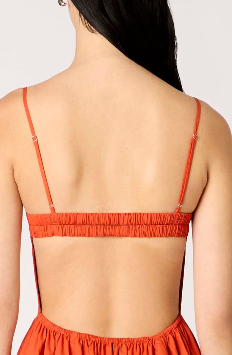 Nia Destene Back Cutout Fit & Flare Maxi Dress, Alternate, color, Rust