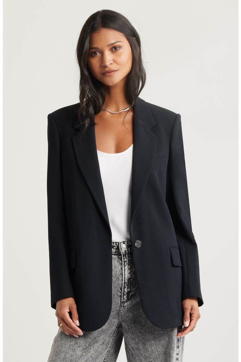 The Curator Relaxed Blazer, Main, color, BLACK