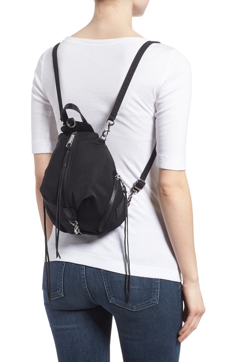 Rebecca Minkoff Mini Julian Nylon Convertible Backpack, Alternate, color,