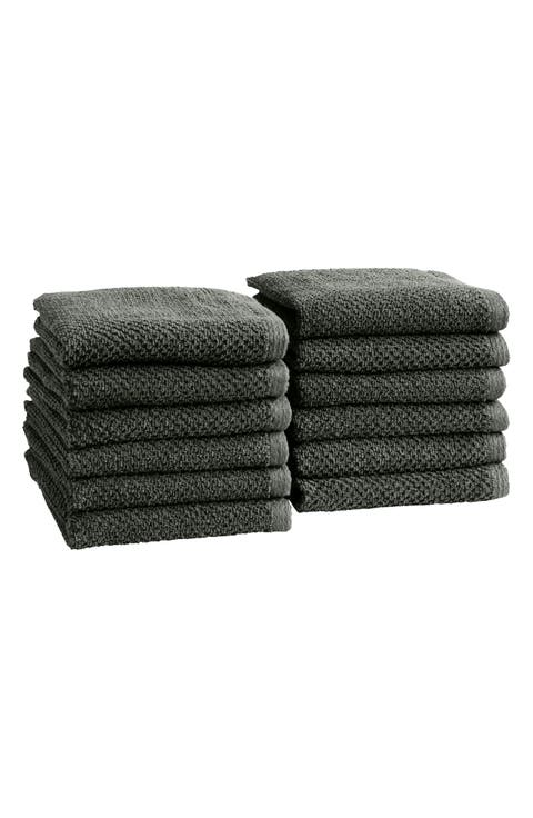 Textured Cotton 12-Pack Washcloths